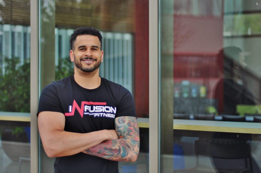 Cassidy Okoye outside the Infusion Fitness studio